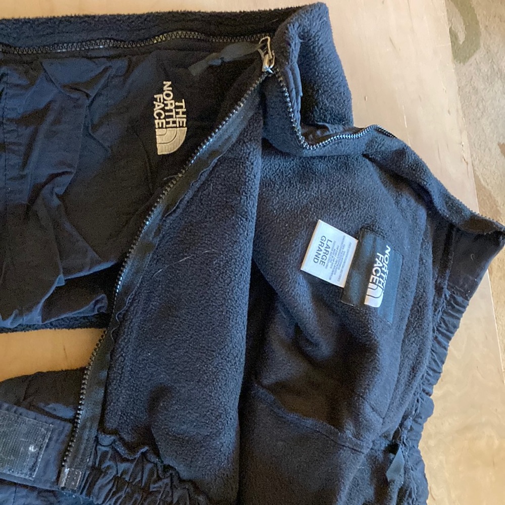 Fleece side zip ski pant nylon knee patches size men’s large